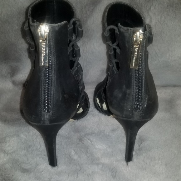 BCBG leather peep-toe heel - Picture 3 of 4